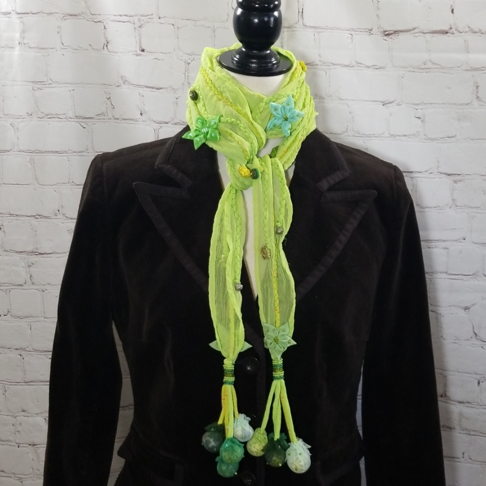 Scarf Lariat Fiber Art NWOT